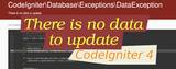 There is no data to update error in CodeIgniter 4